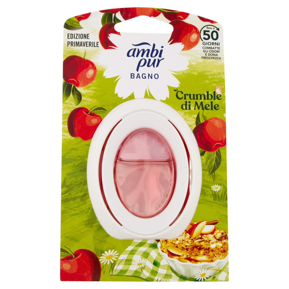 Ambi Pur Bagno 2in1 Elimina e Previene, Profumatore per Ambienti, Mela e Cannella 7,5 ml